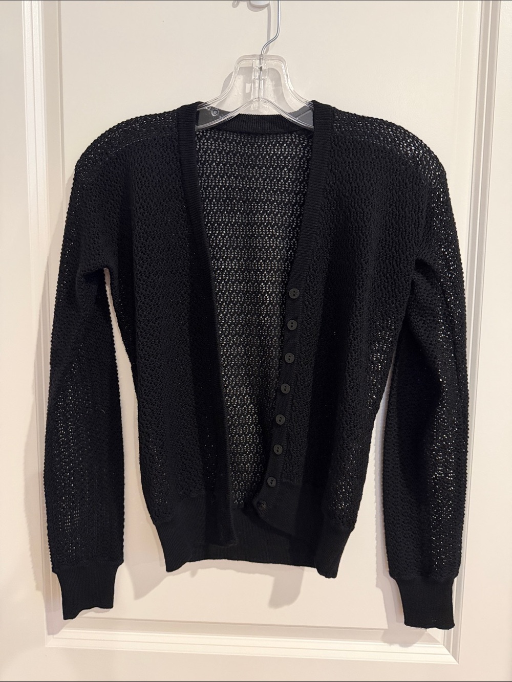 Dolce & Gabbana Black V-Neck Button-Front Cardigan